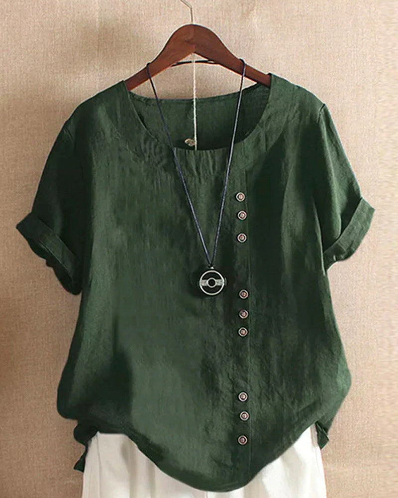 Ava™ - Linen Summer T-shirt