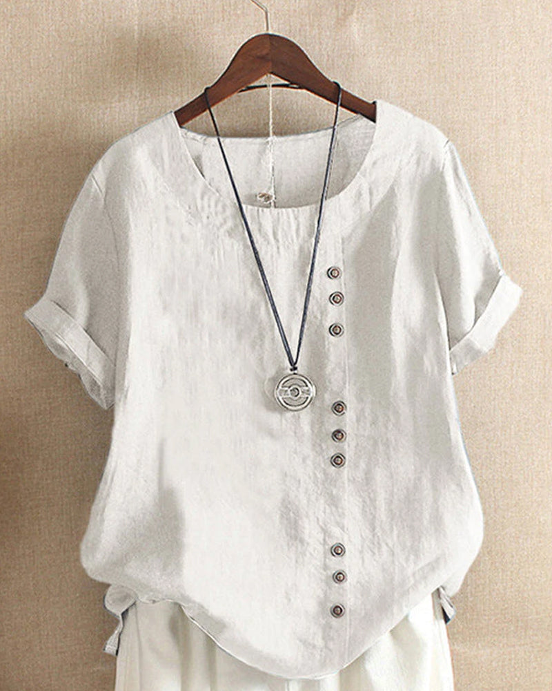Ava™ - Linen Summer T-shirt