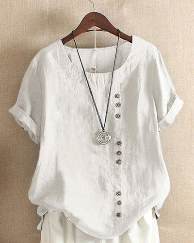 Ava™ - Linen Summer T-shirt