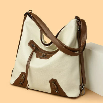 Ashley | Elegant leather bag with several compartments