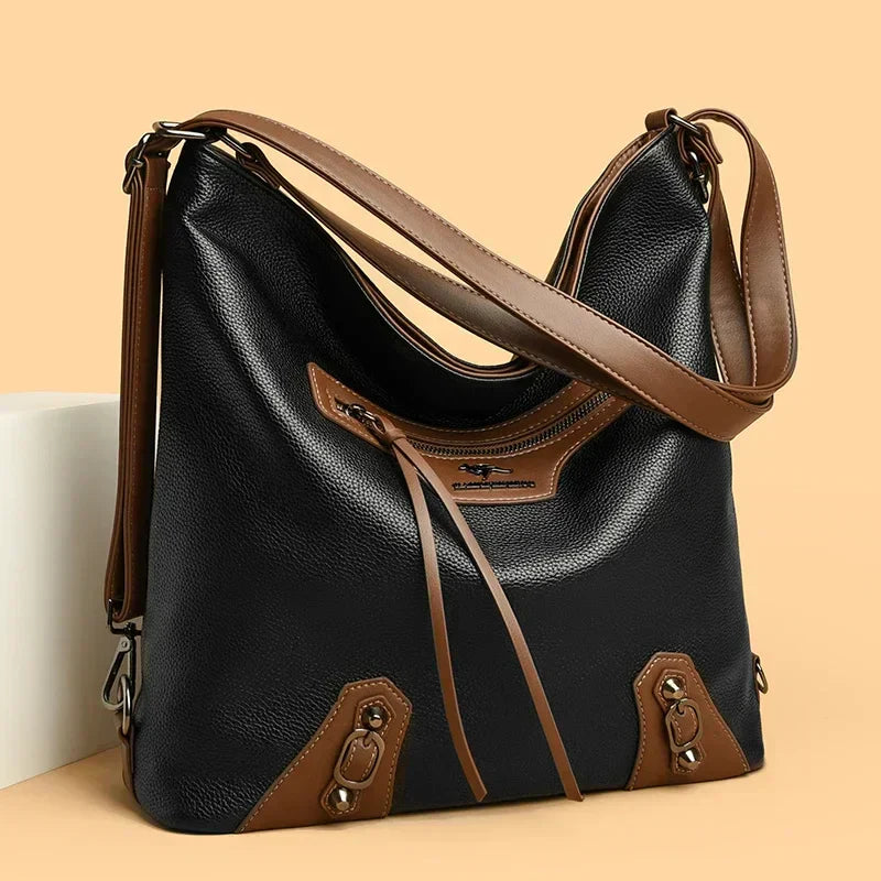 Ashley | Elegant leather bag with several compartments