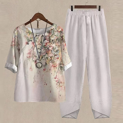 Kyra™ - Vintage flowers two-piece set